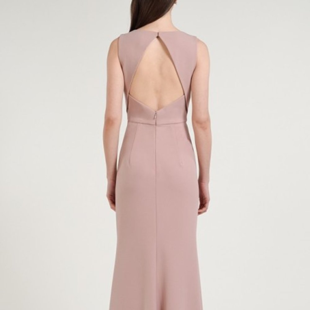 Jenny Yoo Open Back Dress in Crepe
